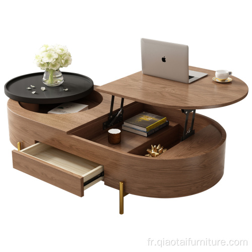 La table basse Nordic Modern Lift Top en bois